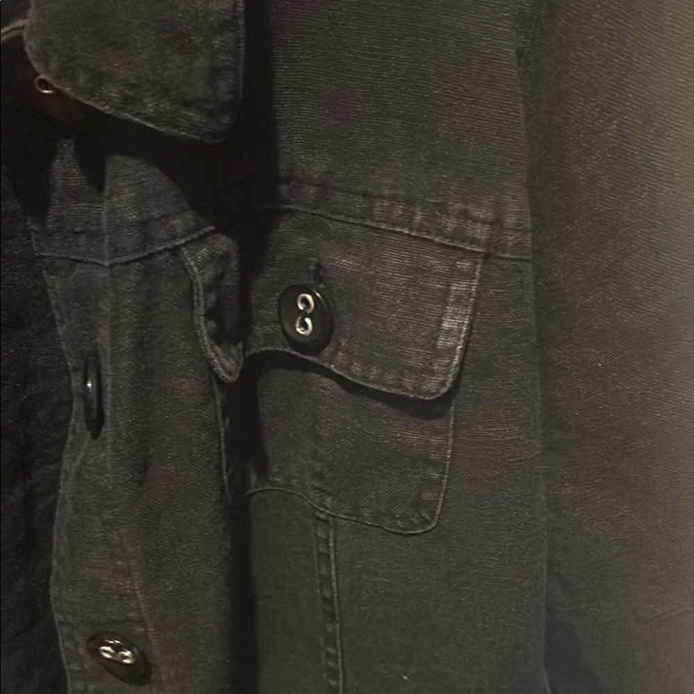 Charter Club Black Linen Jacket - Picture 3 of 4